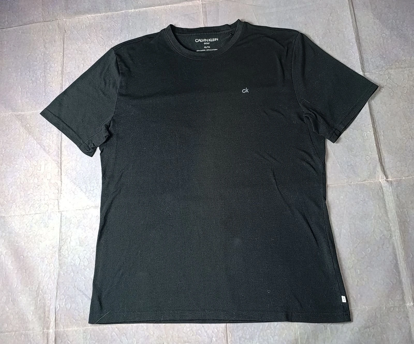 Camiseta de golf negra de rendimiento Calvin Klein para hombre talla XL